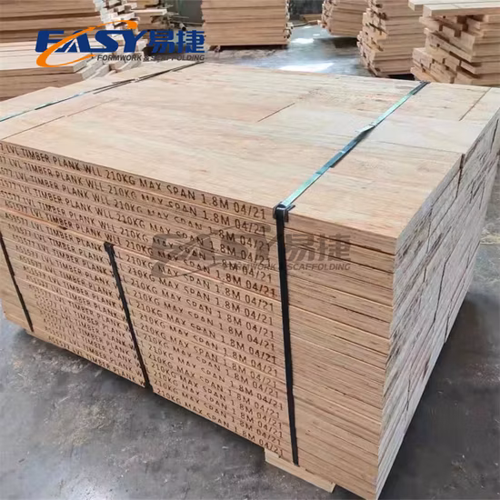 Tábua de andaime de madeira Easy LVL material de madeira Osha Asnz 225*38 mm
